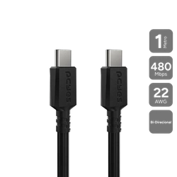 CABO USB TIPO C 2.0 PARA USB TIPO C 2.0 1M PRETO - PUCP-01 - PCYES