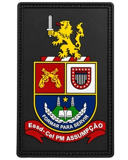 Brasão Emborrachado Retangular Colorido - ESSD Cel PM Assumpção