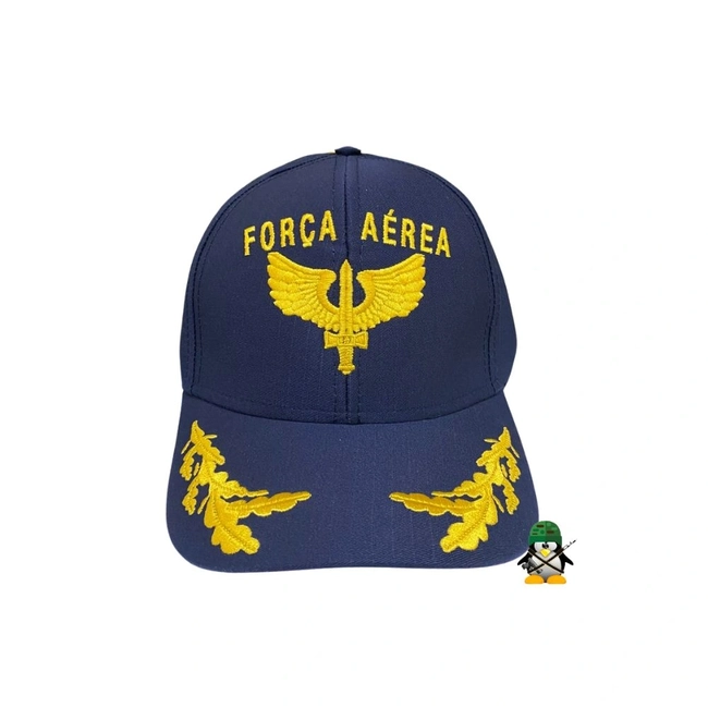 Boné Força Aérea Azul Mrinho (Aba Bordada)