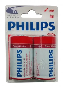 PILHA D ALCALINA CARTELA C/2 - PHILIPS