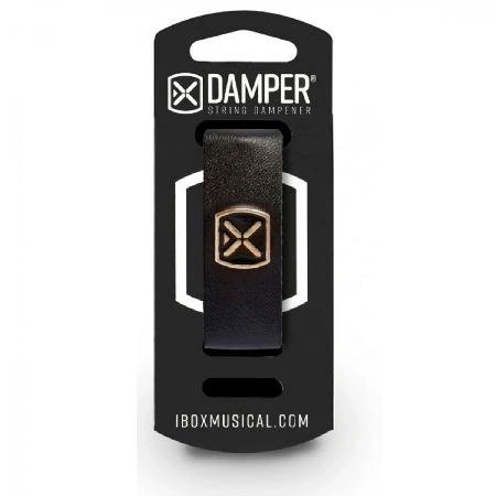 Damper Em Couro e Tag Em Metal Preto Dsmd02
