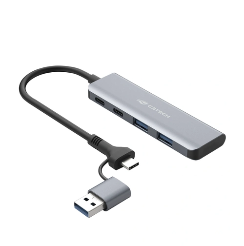 Hub USB-C 3.0, 4 Portas, HU-C600GY C3Tech