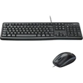 Kit Teclado e Mouse Com Fio Usb Logitech Mk120 Preto