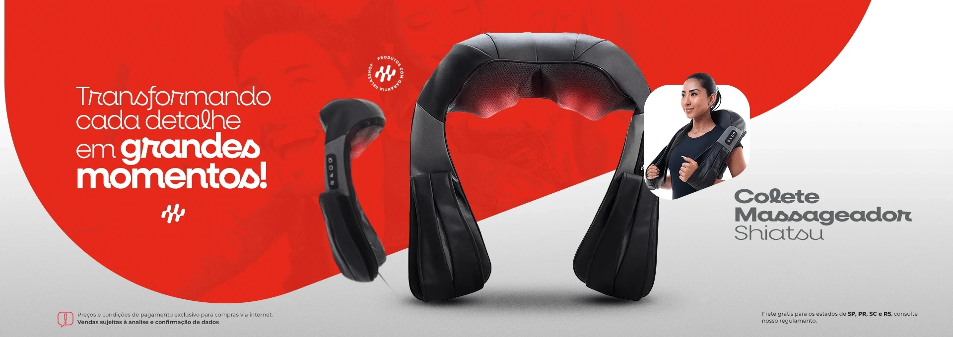 COLETE DE MASSAGEM RELAXSHOP