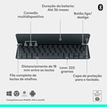 Teclado Bluetooth Logitech Keys-To-Go 2, Ultraportátil, Grafite, 920-012867