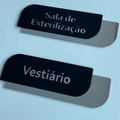 Placa Identificacao de Portas - Logo alto relevo inicial ou desenho