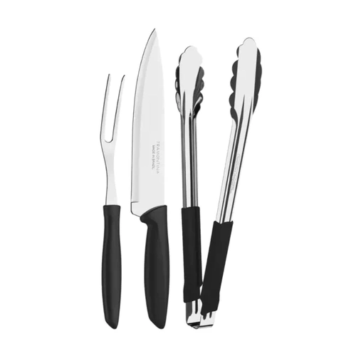 Kit Para Churrasco Tramontina Plenus Preto - 03 Peças