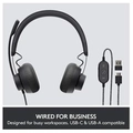 Headset Logitech Zone Wired Microsoft Teams Vc 981-000871