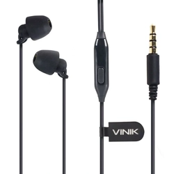 Fone de Ouvido Vinik Sound Comfort Preto Com Microfone - Sc100p