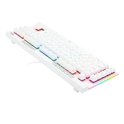 Teclado Óptico Gamer Redragon Magic-Wand PRO RGB Switch Marrom Branco - K587W-RGB-PRO