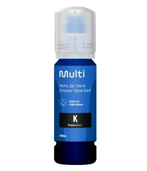 Refil de Tinta para Impressora Epson, T504/544, 100ml, Preto, Multi - RF027 - Compatível Epson