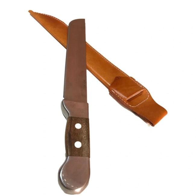 Facão Bianchi Cabo de Alumínio Maciço/ Madeira 14 (Bainha Couro)