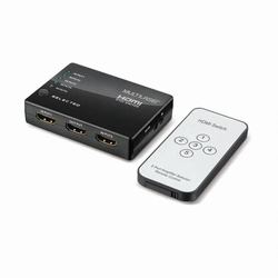 Switch HDMI Multilaser 5 Portas Alta Definição de 1080p + Controle Remoto Preto - WI346