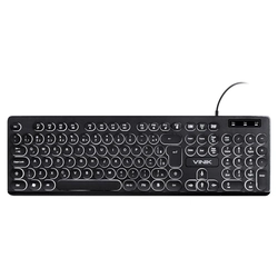 Teclado VINIK Usb Multimidia Slim Chocolate Teclas Redondas Led Branco 1.8m - TC200