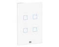 Interruptor Touch Inteligente 4 Botoes Wi-fi 10a + Rf Com Placa 4x2 Weg Home Branco