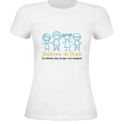 Camiseta Síndrome de Down Entendo Mais que Imagina - Adulto Feminina