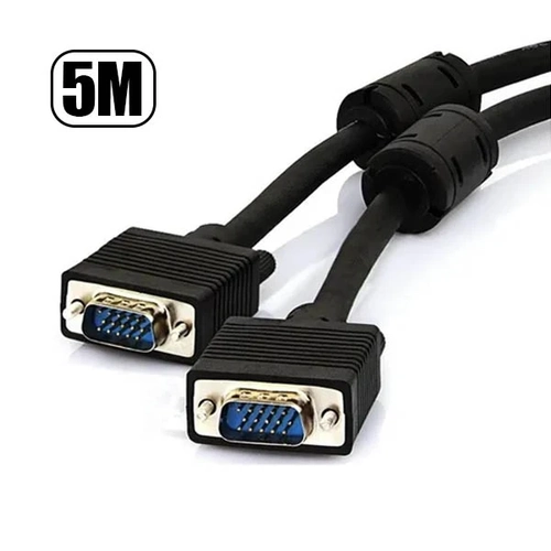 Cabo Vga Info - Vga Macho + Vga Macho - C/ Filtro - Preto - 5m