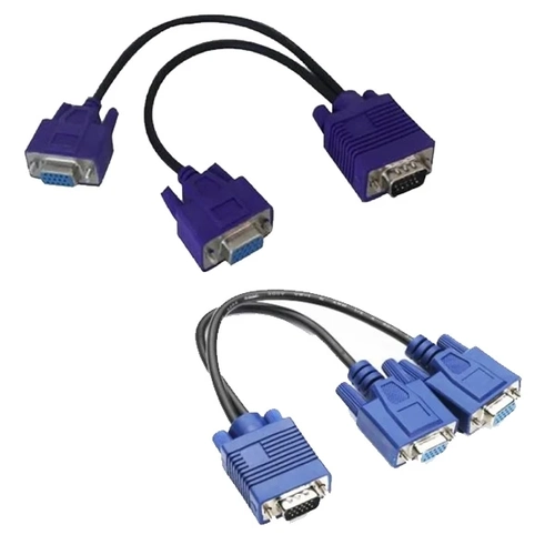 Adaptador Vga C/ Filtro Macho P/ 2 Vga Fêmea Cv-32