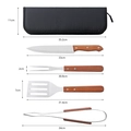 Kit Churrasco 5 Peças Aço Inox e Estojo Resistente Grillrelax