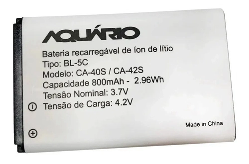 Bateria Ca-40s Ca-42s Ca-42s3g Ca-42se4g Ca-42sx4g Lithium 800mah 3.7v Aquario