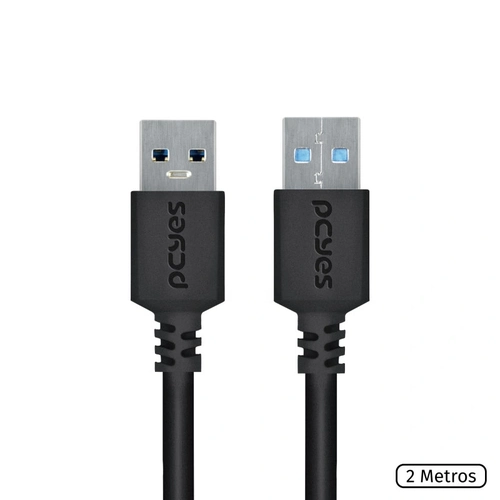 Cabo USB-A 3.0 28AWG Pcyes 2 Metros - PUAM3-2