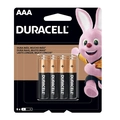 Pilha Alcalina AAA  Pequena 4 Unidades Duracell
