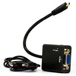 Adaptador Hdmi P/ Vga Fêmea C/ Saída De Áudio Ref. Fy-00042