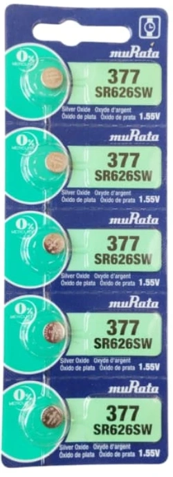 377 = 376 = 626 = 565 = G4 Murata  - 1,55V cartela c/5un.