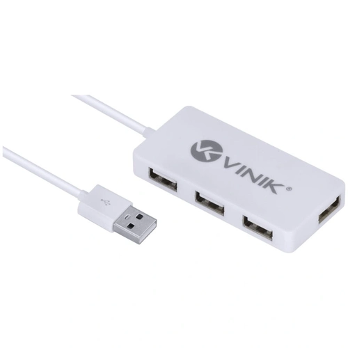 Hub Usb 2.0 Com 4 Portas e 1,2m de Cabo Branco - Huv-20b