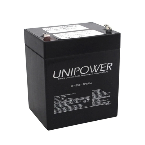 Bateria Unipower 12v 5ah  Up1250 F187 Nao Automotiva