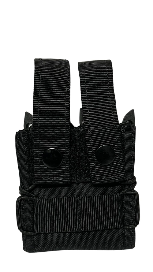 Porta Carregador de Pistola DUPLO tampa - preto