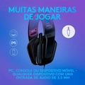 Headset Gamer Logitech G335 Estereo, 3.5mm para PC/ PlayStation/ Xbox/ Switch/ Mobile, Driver 40mm, Preto - 981-000977