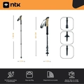 Bastão Caminhada Trek Lite - Ajustável 135cm Alumínio (NTK)