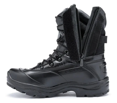 Coturno Militar Acero Couro Tiger Pró Ziper Preto