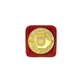 Broche Laurea 2° Grau PM/SP Couro (Vermelho/Ouro)