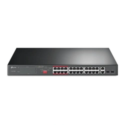 Switch Poe+ C/ 24 Portas 10/100mbps e 2 Portas Gigabit Tl-sl1226p Smb