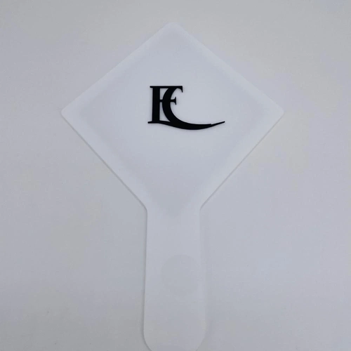 Espelho Branco G - Logo alto relevo inicial ou desenho