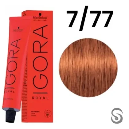 Schwarzkopf Igora Royal Coloração 7/77 Louro Médio Cobre Extra 60ml
