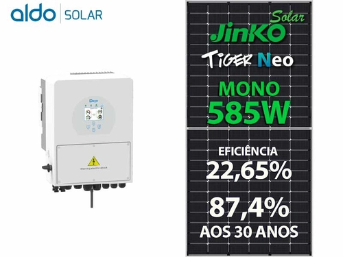 Gerador De Energia Solar Deye Hibrido Sem Estrutura Deye Gfh 2,34kwp Jinko Neo 585w Sun 3kw 220v