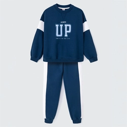 Conjunto de Blusão com Calça Always UP Azul Hering - Feminino