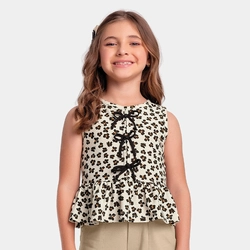 Regata Estampada Fakini Feminina - Marfim