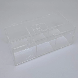 Caixa de chá 6 compartimentos - Logo alto relevo inicial ou desenho