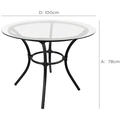 Jogo de Jantar 4 lugares Vidro Fibra Sintética e Alumínio Epóxi Porto Belo