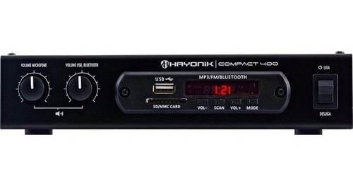 Amplificador Hayonik Compact 400 Bluetooth 40W 4 Ohms Preto