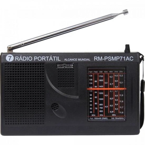 Rádio Portátil Motobras Rm-psmp71ac Preto