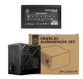 FONTE ATX 500W BRAZILPC BPC/5350B-M 12X12CM 24 PINOS COM CABO PRETO BOX