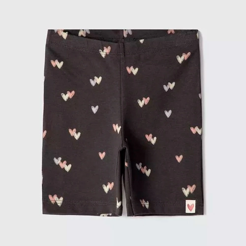 Bermuda Ciclista Estampa Corações Hering - Feminina