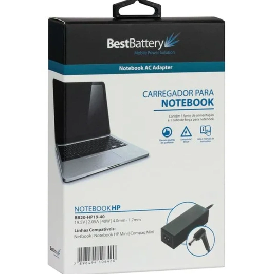 Fonte, Carregador para Notebook, BB20-HP19-40 - Compatível HP