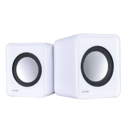 Caixa de Som 2.0 Usb 5v 2x 1w Com Controlador de Volume Branca - Vs-01b