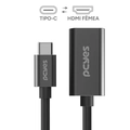 Cabo Usb Tipo-c para Hdmi Fêmea 2.1 8k/60hz - Preto - 15cm - Pucf-15-2.1
